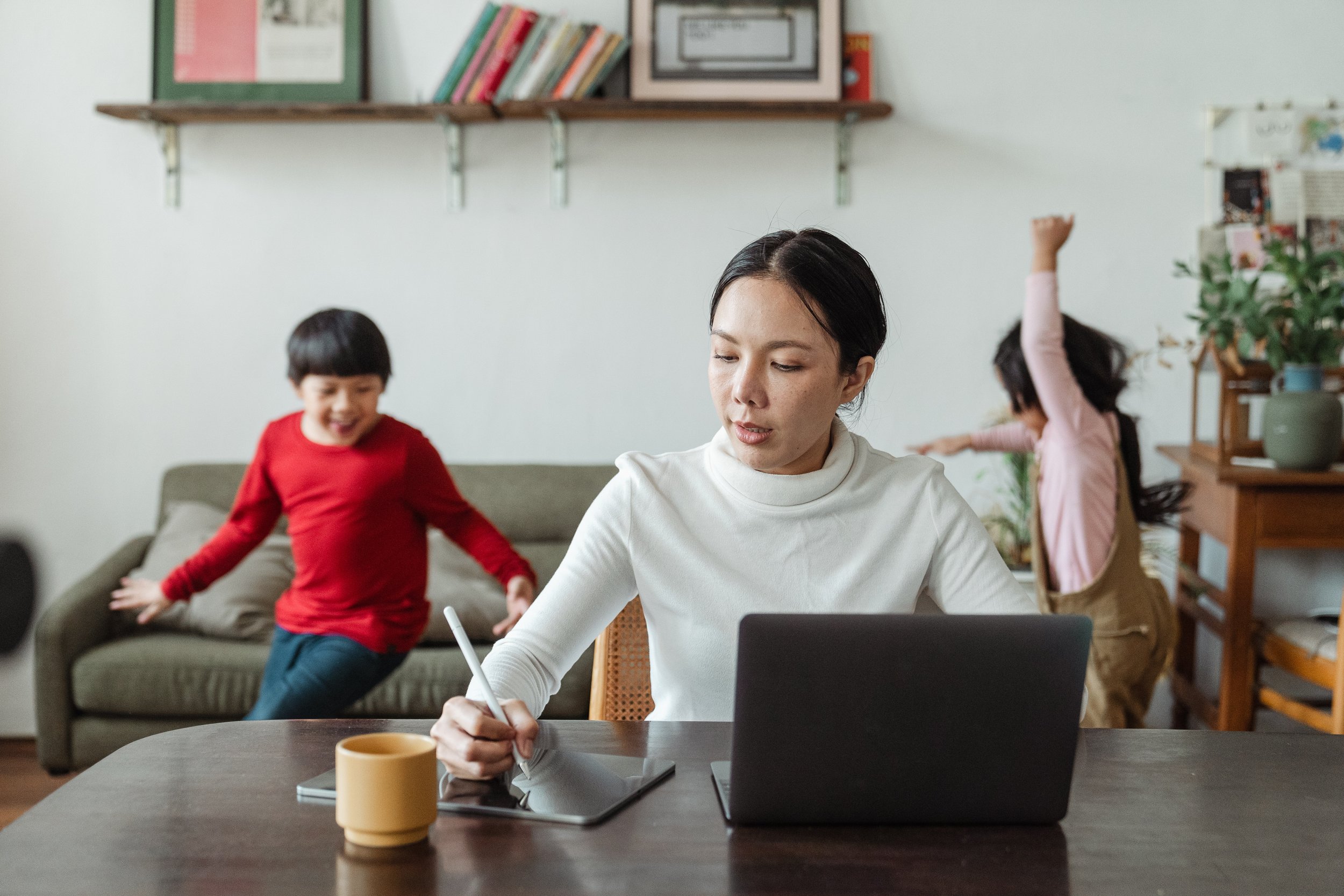 working from home with kids